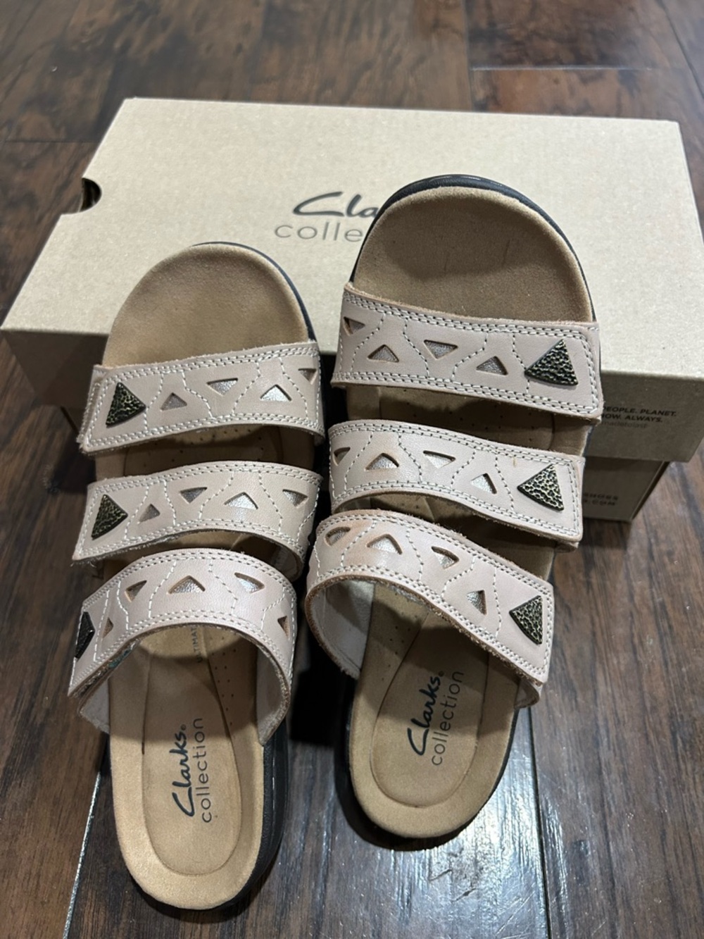 Clarks Women's Triple-Strap Sandal in Blush
